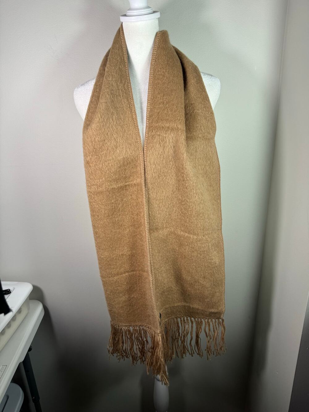 Tan Beige Arte Sania Textil Alpaca Scarf